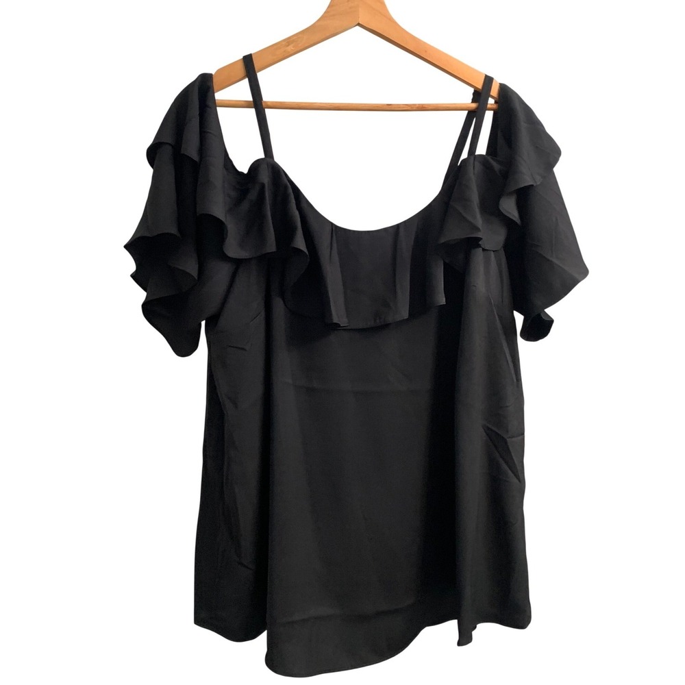 NWT City Chic Aliya Top - black‎ Size M 18